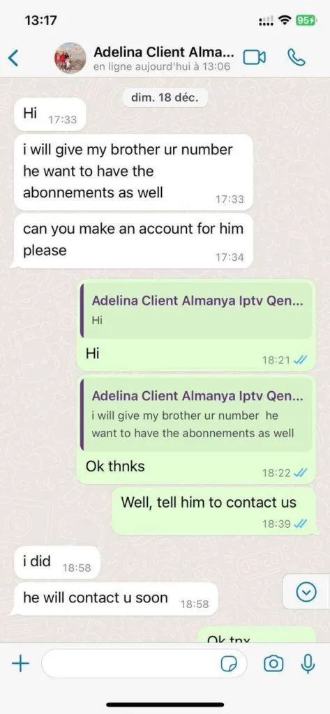 Mom IPTV WhatsApp support example 5